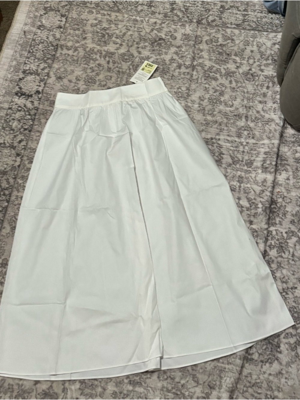Sezane Siloe Linen Skirt Elegant White - Picture 2 of 7